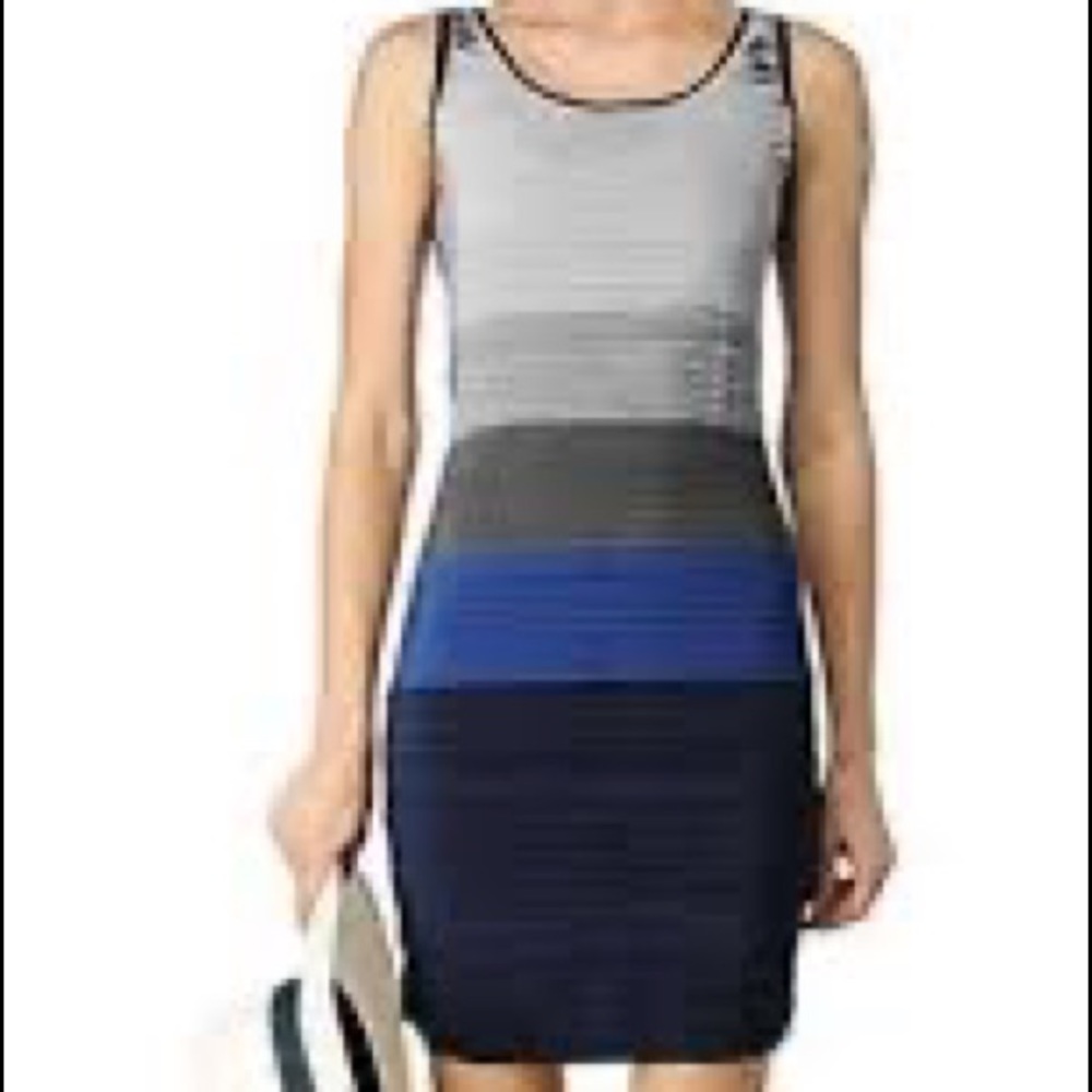 Rag & Bone colorblock sleevless dress with silk chiffon layers